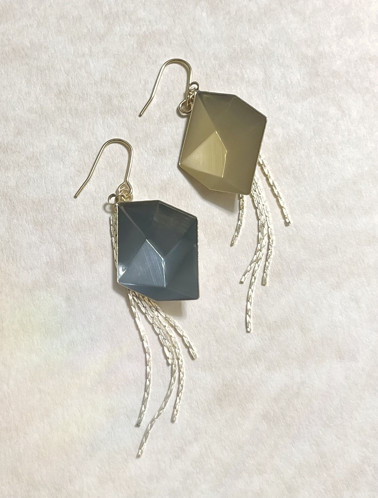 ハンドメイドピアス（スモーキーカラー）