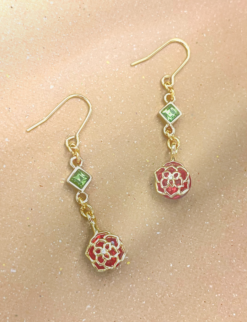 ハンドメイドピアス（バラ）