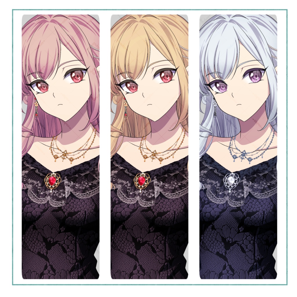 長髪女性_立ち絵素材【FBIジャケット・ドレス】