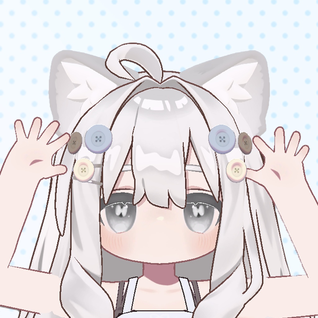 ボタンいっぱいヘアアクセ