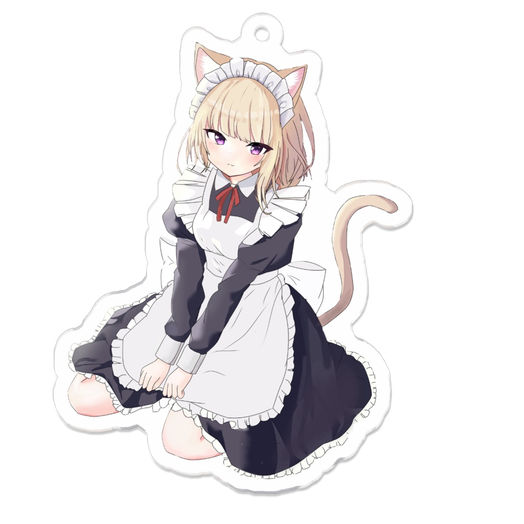 猫耳メイドちゃんアクリルキーホルダー