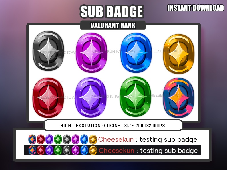Valorant Twitch Sub & Cheer Badges Twitch, Youtube, Discord