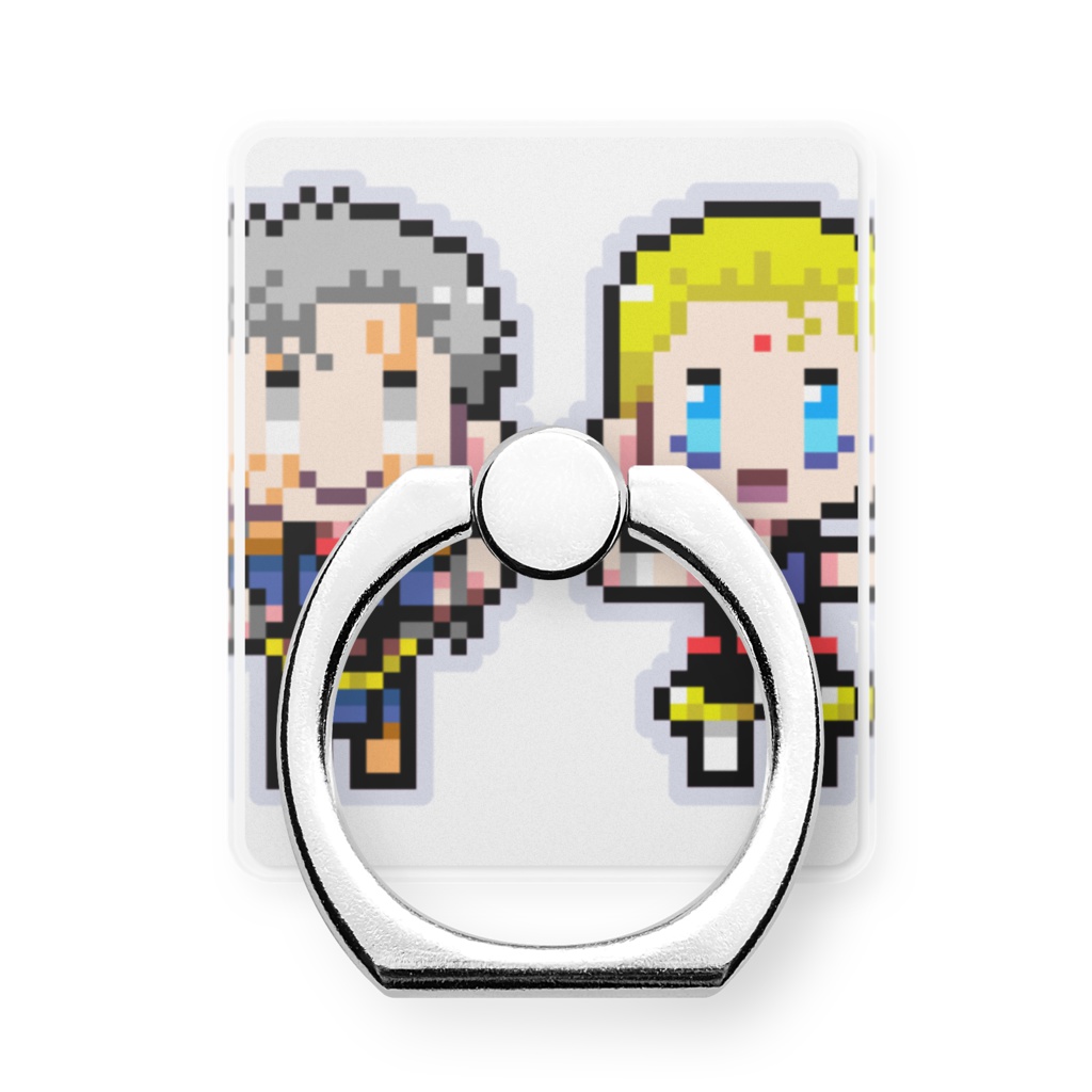 北斗の拳 シュウ&サウザードット絵スマホリング
