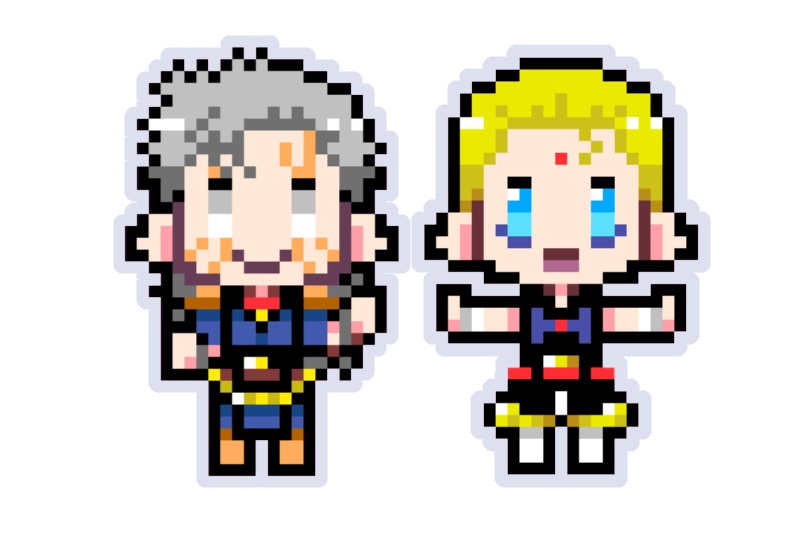 北斗の拳 シュウ&サウザードット絵スマホリング