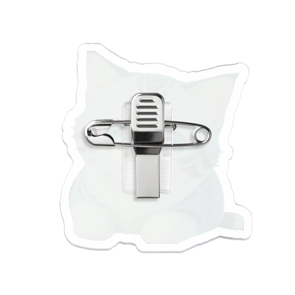 青い目の猫 アクリルバッジ