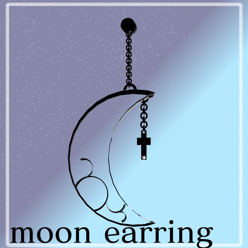 月のピアス-moon earring-