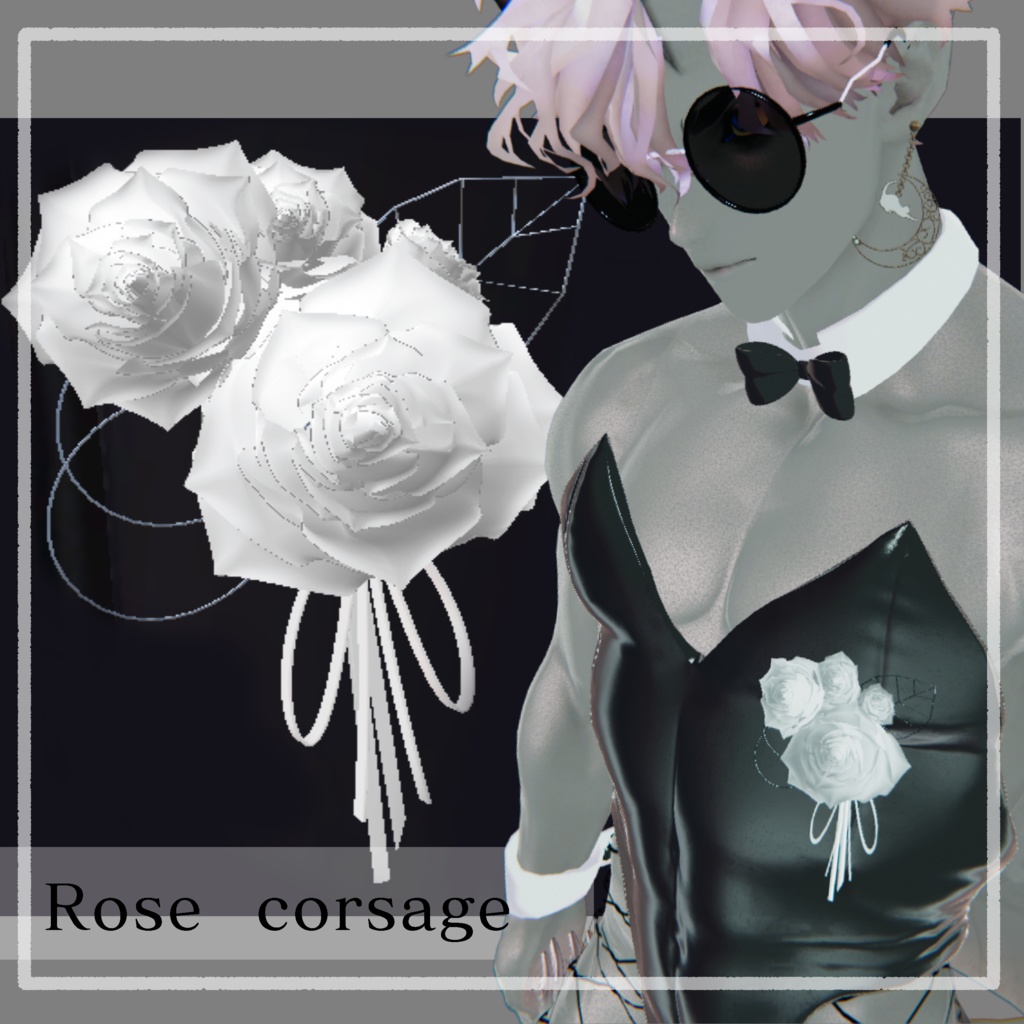 薔薇のコサージュ