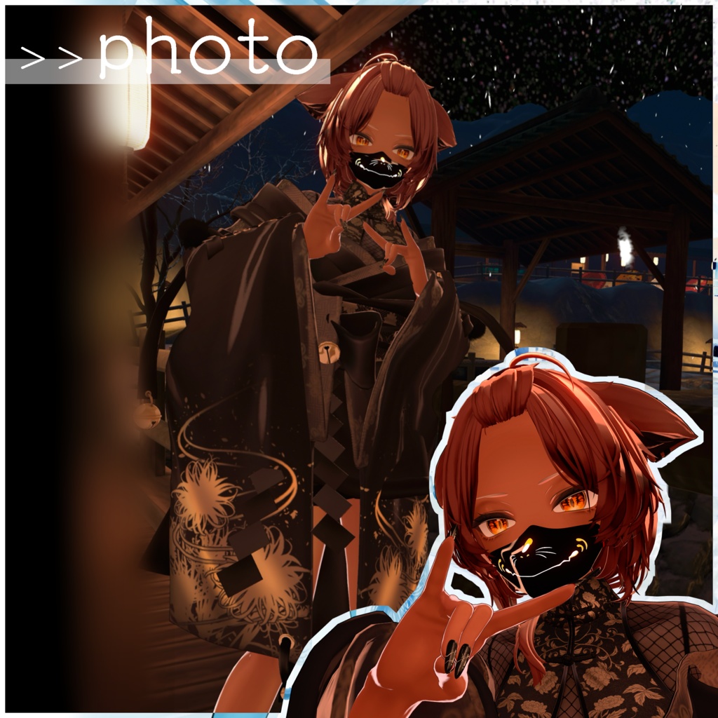 狐マスク-Fox mask-(ジェスチャー付き)