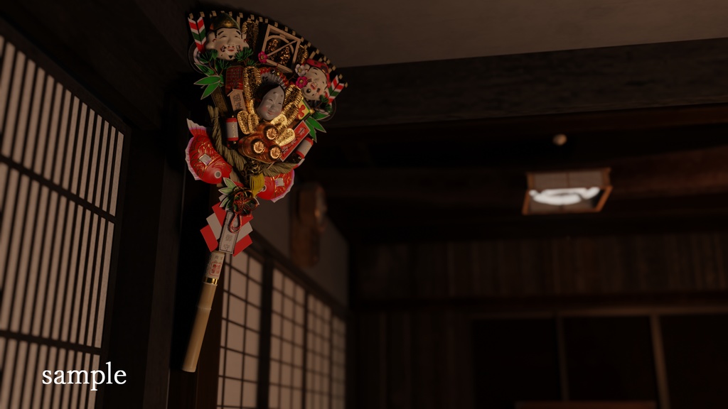 熊手飾り 3Dモデル