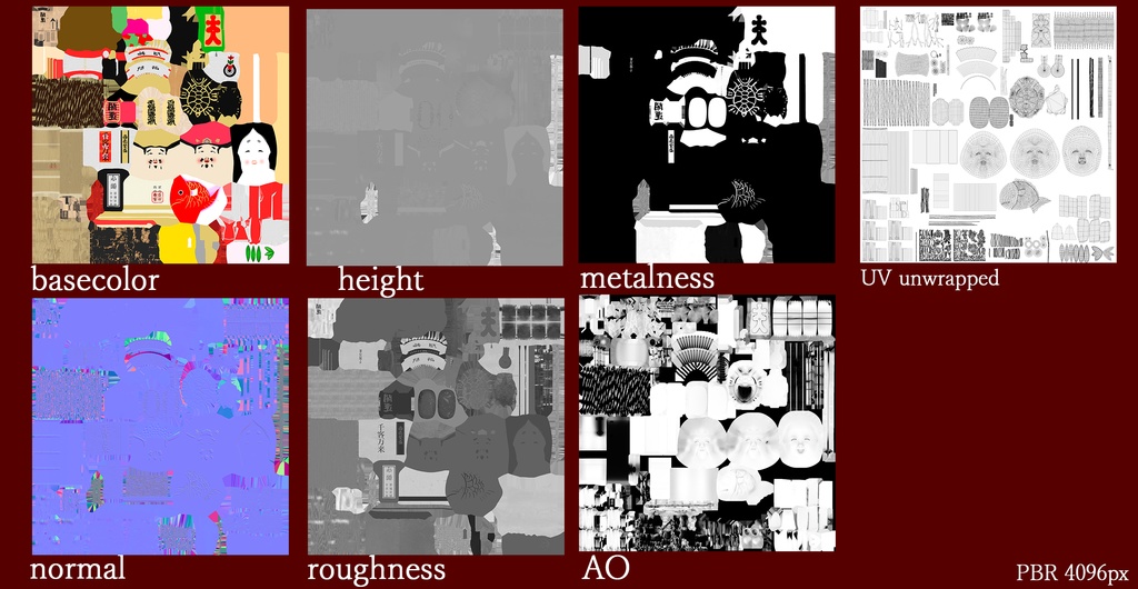 熊手飾り 3Dモデル