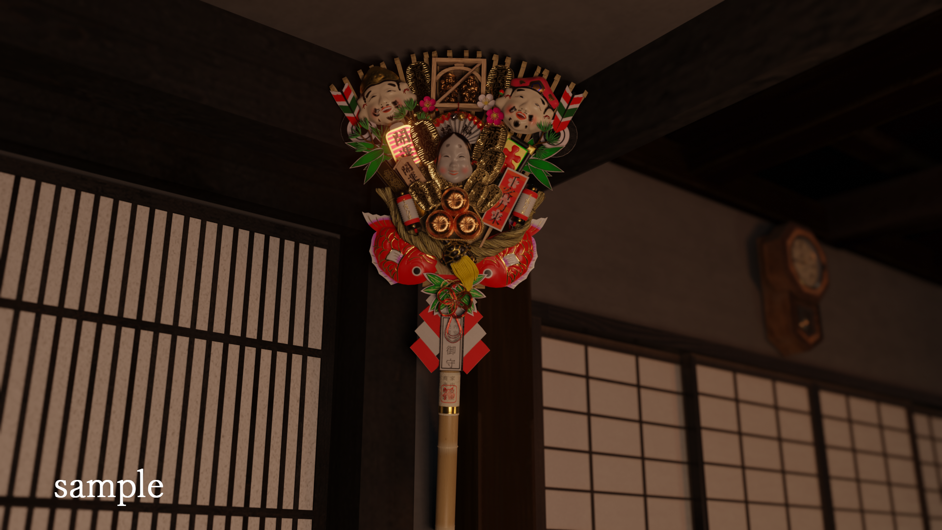 熊手飾り 3Dモデル - ori-craft - BOOTH