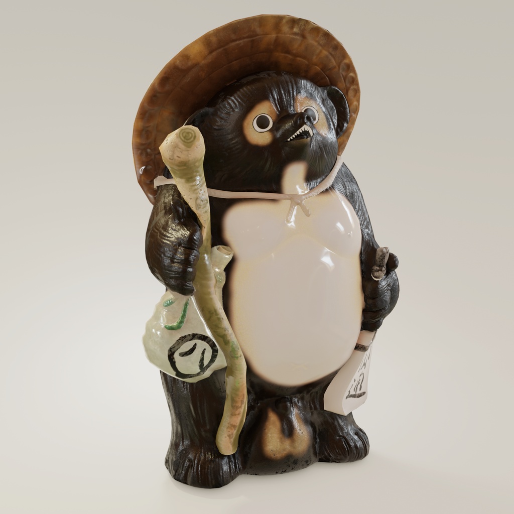 信楽焼たぬき 3Dモデル