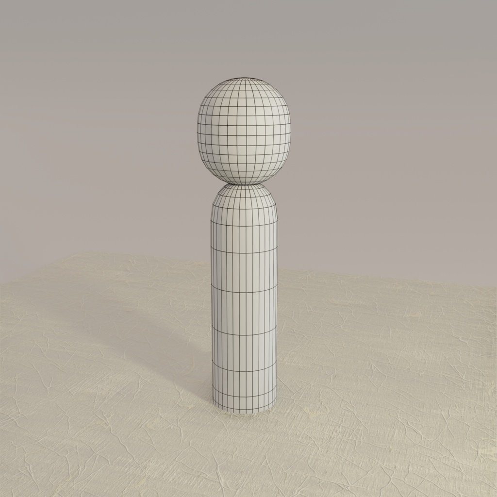 こけし 3Dモデル