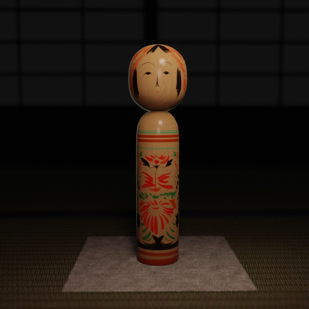 こけし　3Dモデル