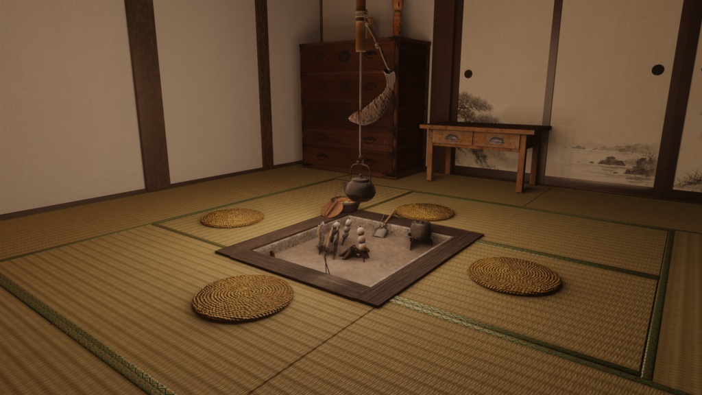 古民家 和室 3Dモデル
