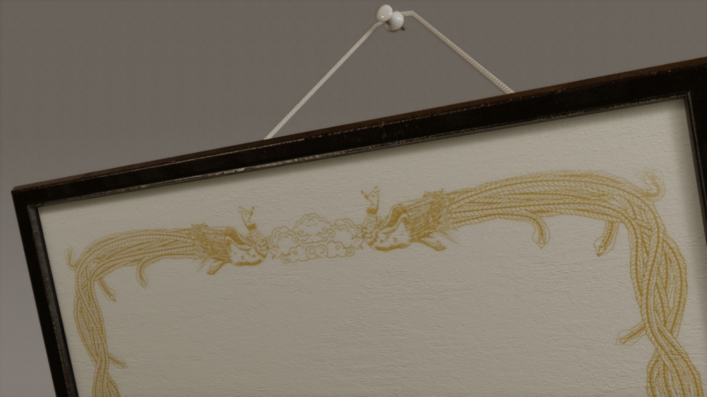 賞状 額 3Dモデル