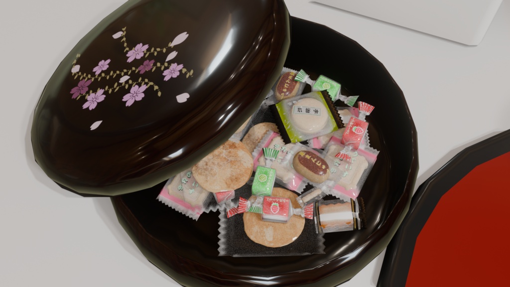 お茶菓子セット 3Dモデル