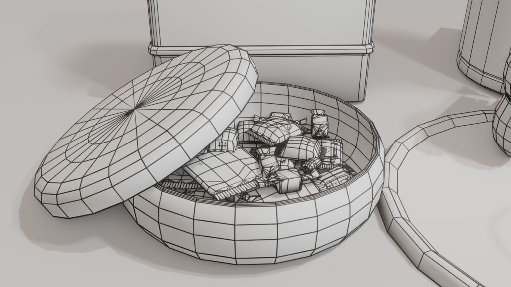お茶菓子セット 3Dモデル