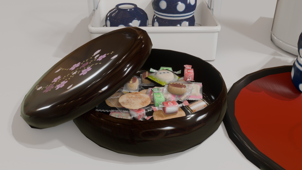 お茶菓子セット 3Dモデル