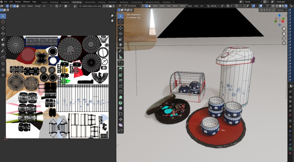 お茶菓子セット 3Dモデル