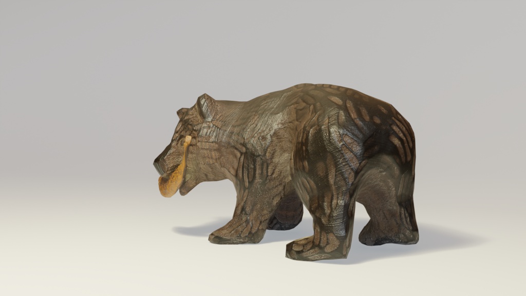木彫りの熊 3Dモデル