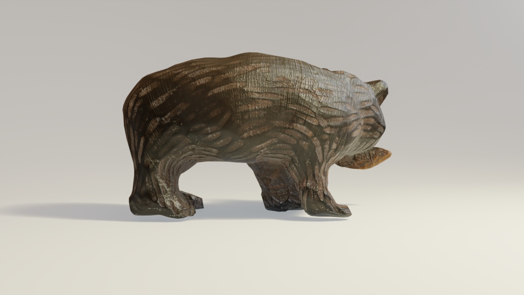 木彫りの熊 3Dモデル