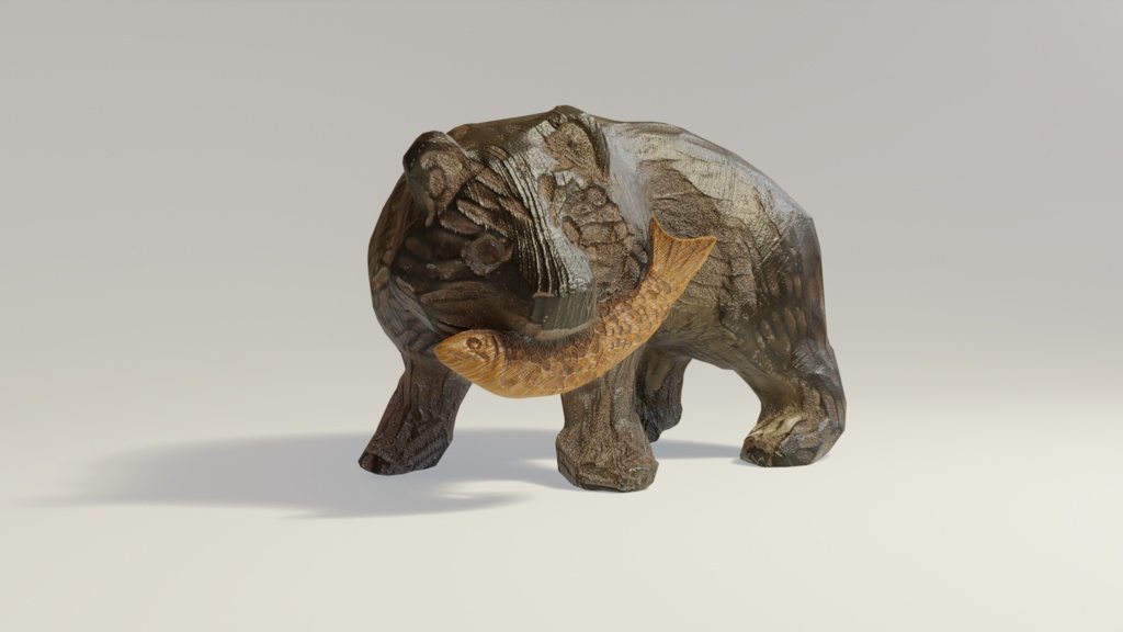 木彫りの熊 3Dモデル