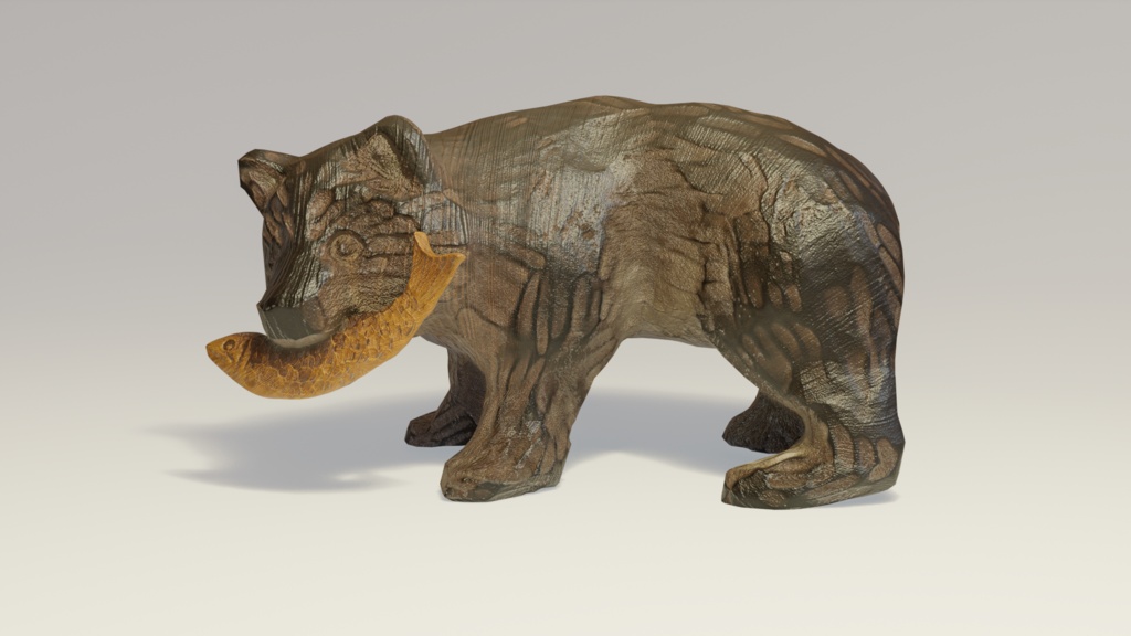 木彫りの熊 3Dモデル