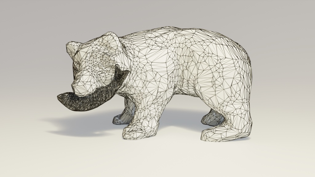 木彫りの熊 3Dモデル