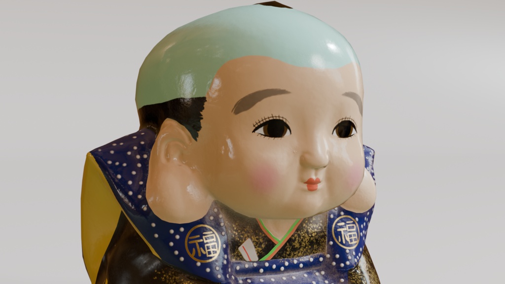福助 3Dモデル