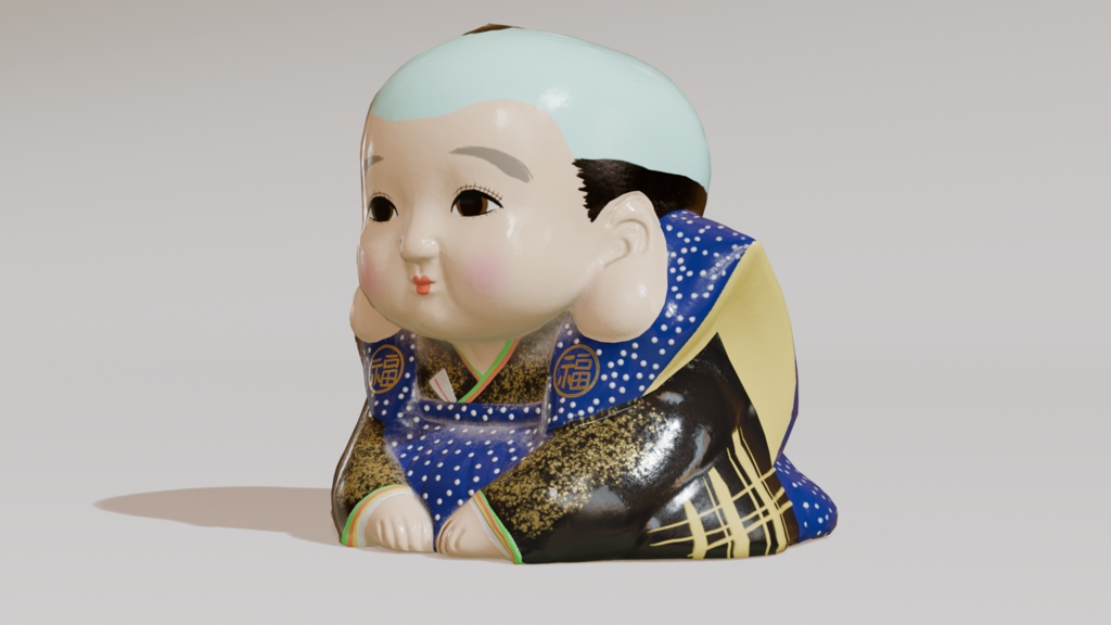 福助 3Dモデル