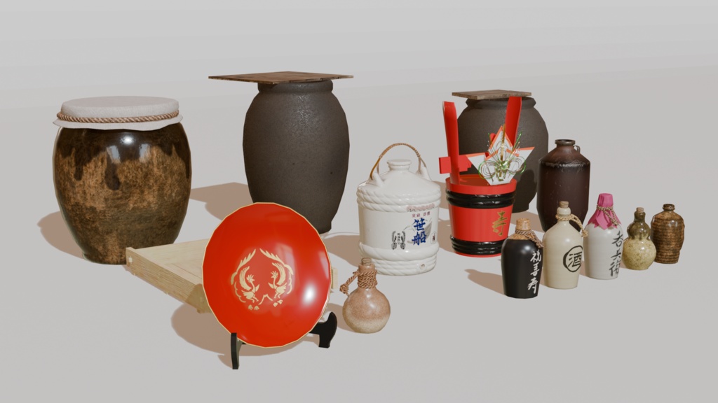 酒蔵小物 3Dモデル