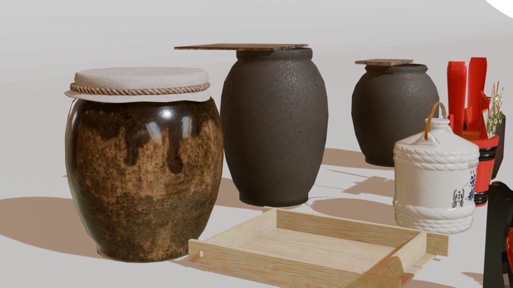 酒蔵小物 3Dモデル