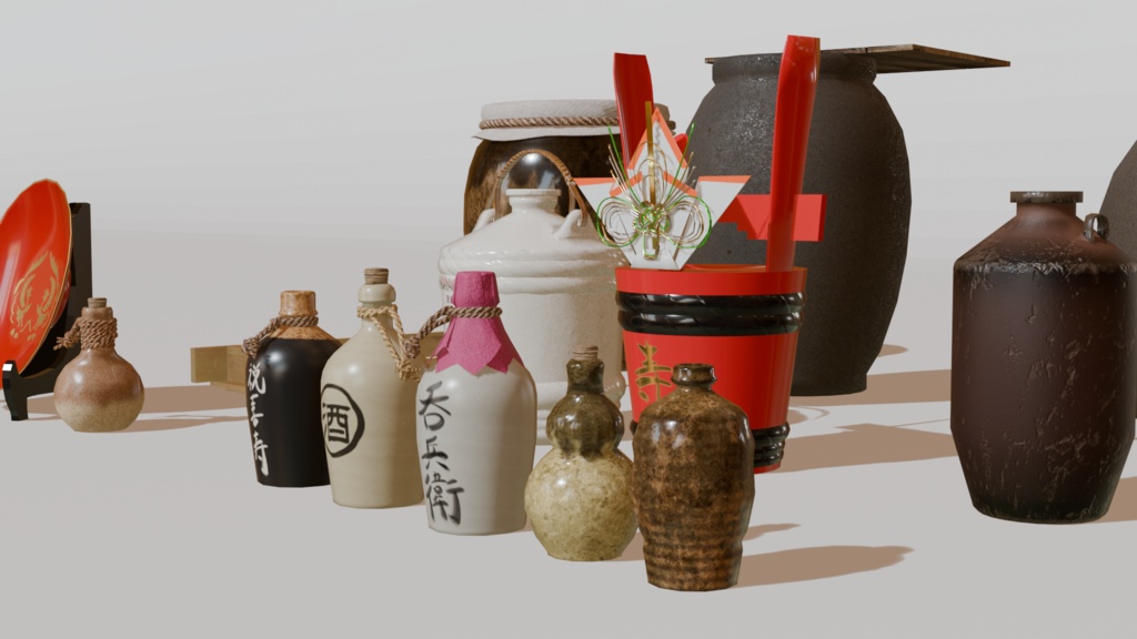 酒蔵小物 3Dモデル
