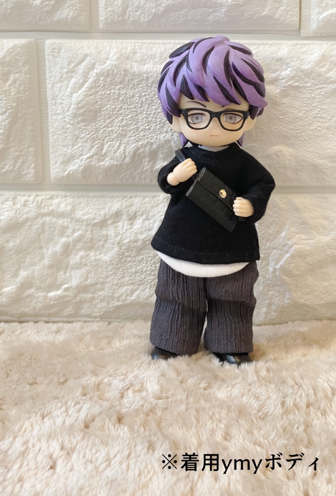 【1/12ドール服】ゆるっとモノトーンコーデset
