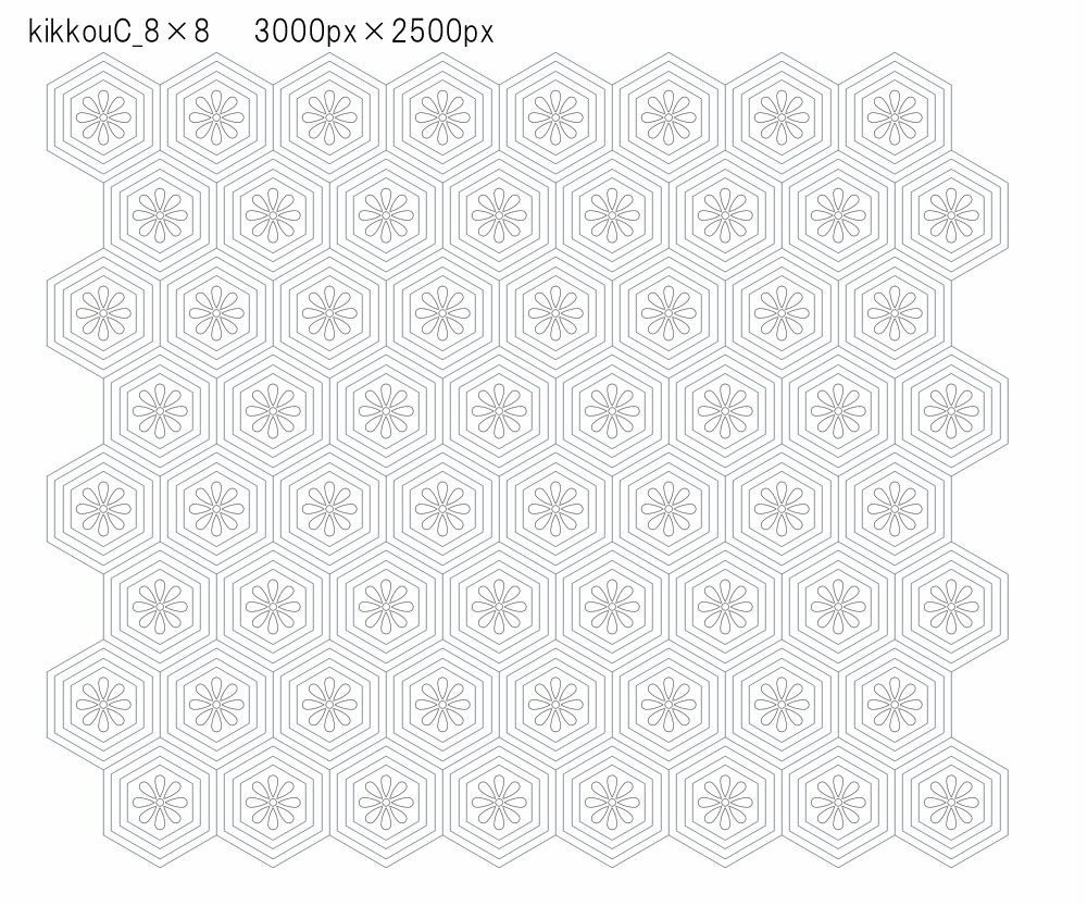 SAIクリスタ】亀甲文様【ベクタ形式素材