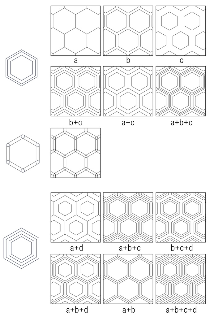 SAIクリスタ】亀甲文様【ベクタ形式素材