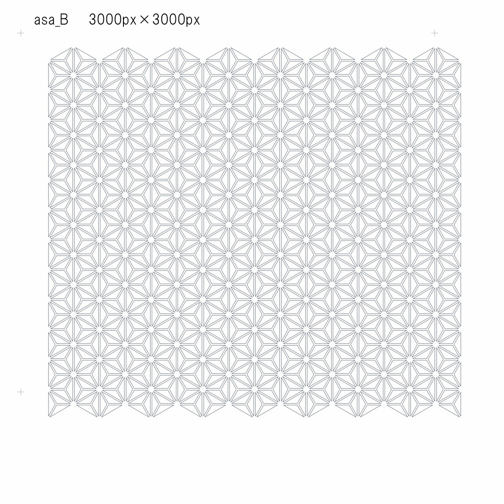 SAIクリスタ】麻の葉【ベクタ形式素材