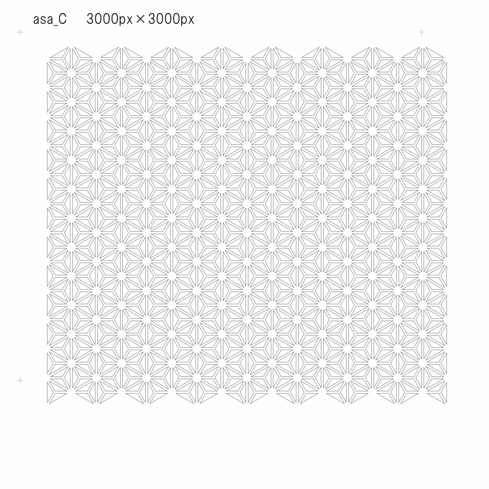 SAIクリスタ】麻の葉【ベクタ形式素材