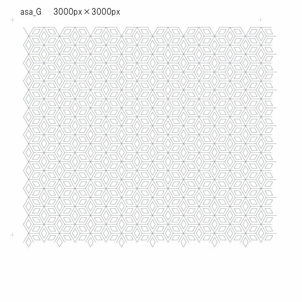 SAIクリスタ】麻の葉【ベクタ形式素材