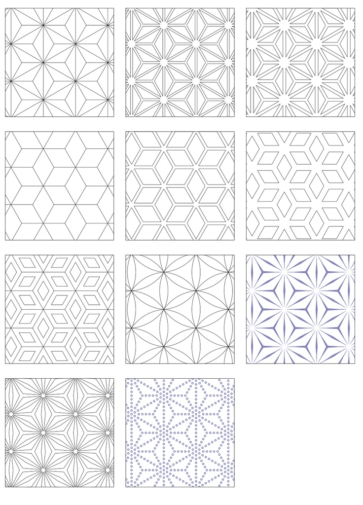 SAIクリスタ】麻の葉【ベクタ形式素材