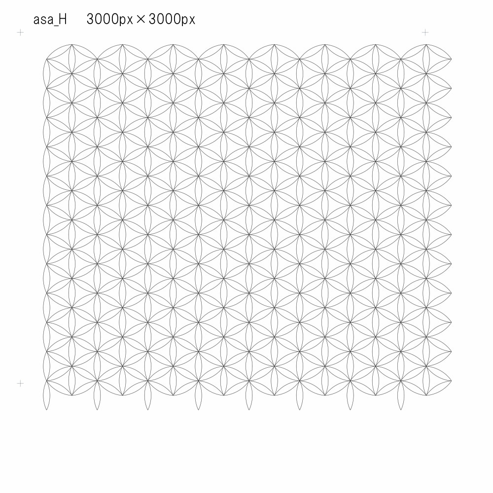 SAIクリスタ】麻の葉【ベクタ形式素材