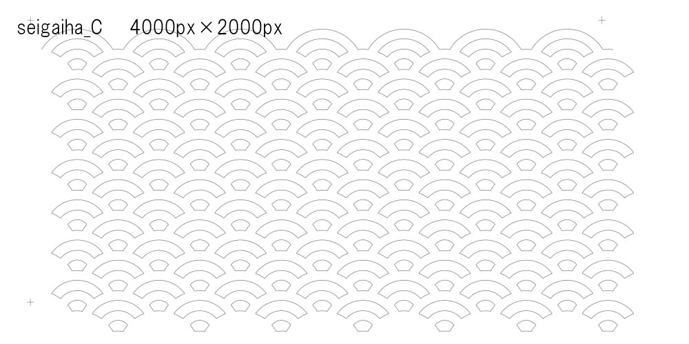 SAIクリスタ】青海波【ベクタ形式素材
