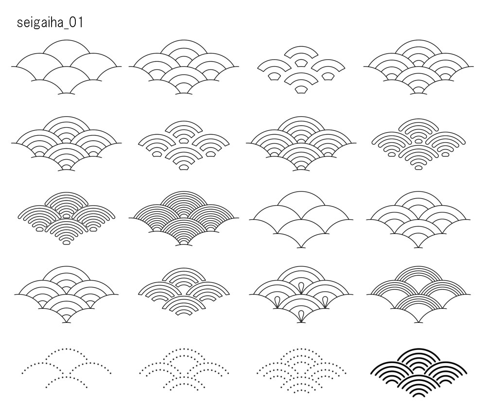 SAIクリスタ】青海波【ベクタ形式素材
