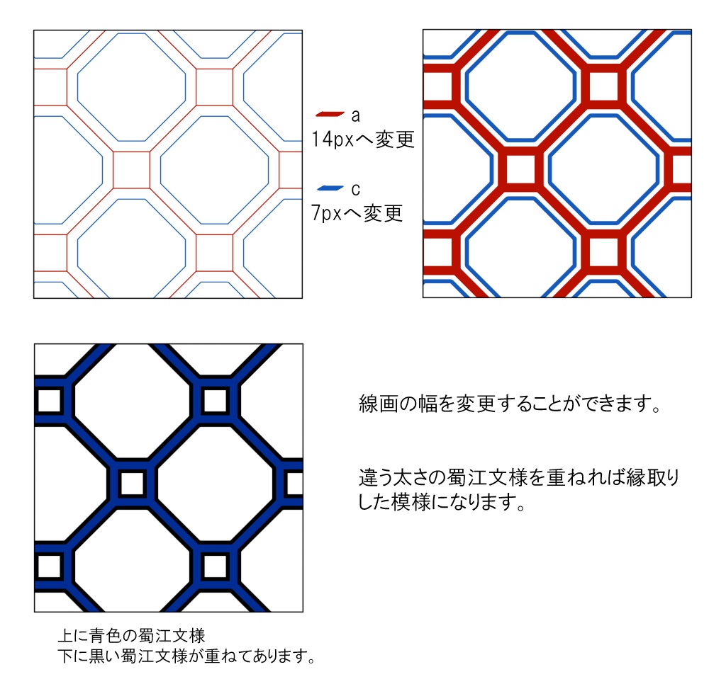 SAIクリスタ】蜀江【ベクタ形式素材
