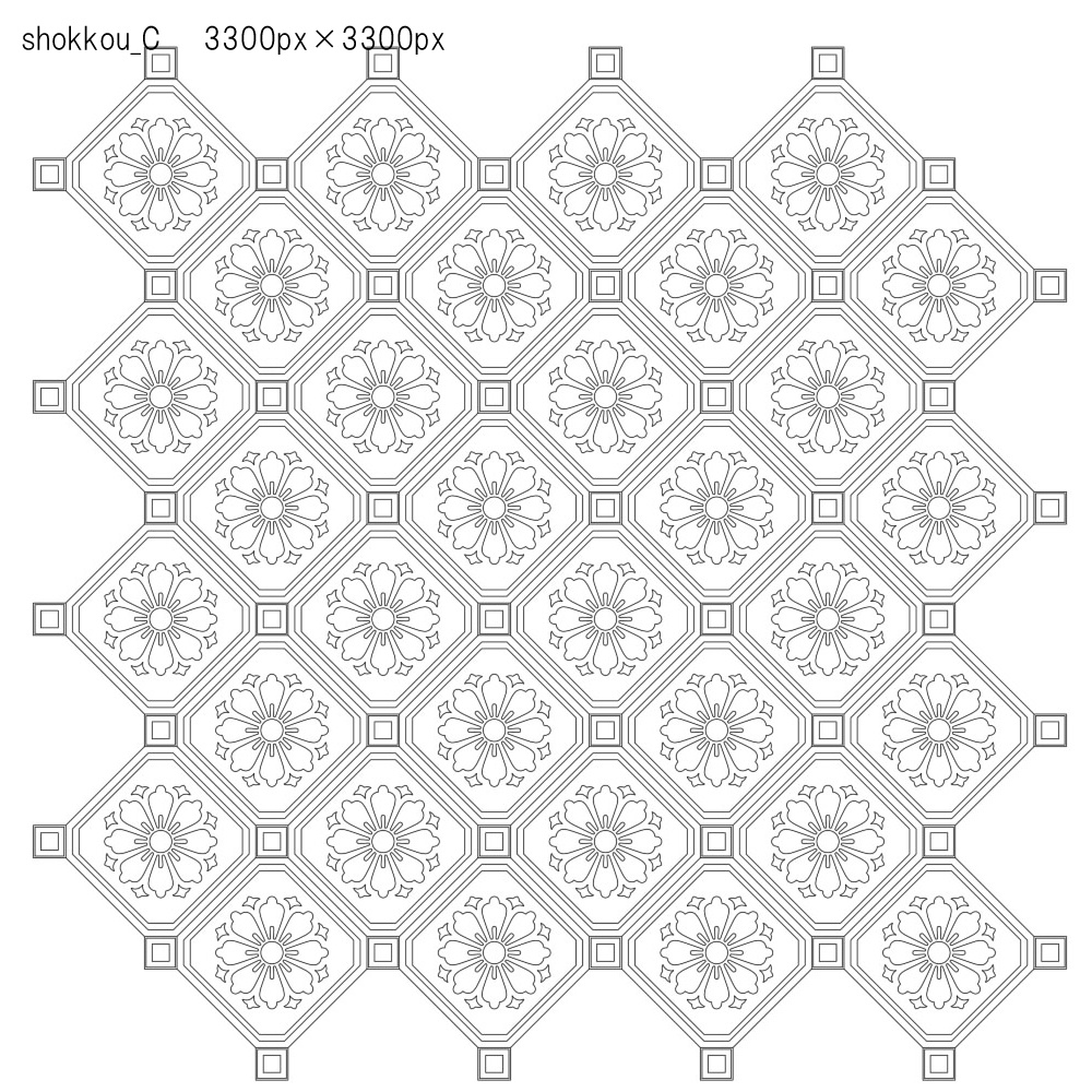 SAIクリスタ】蜀江【ベクタ形式素材