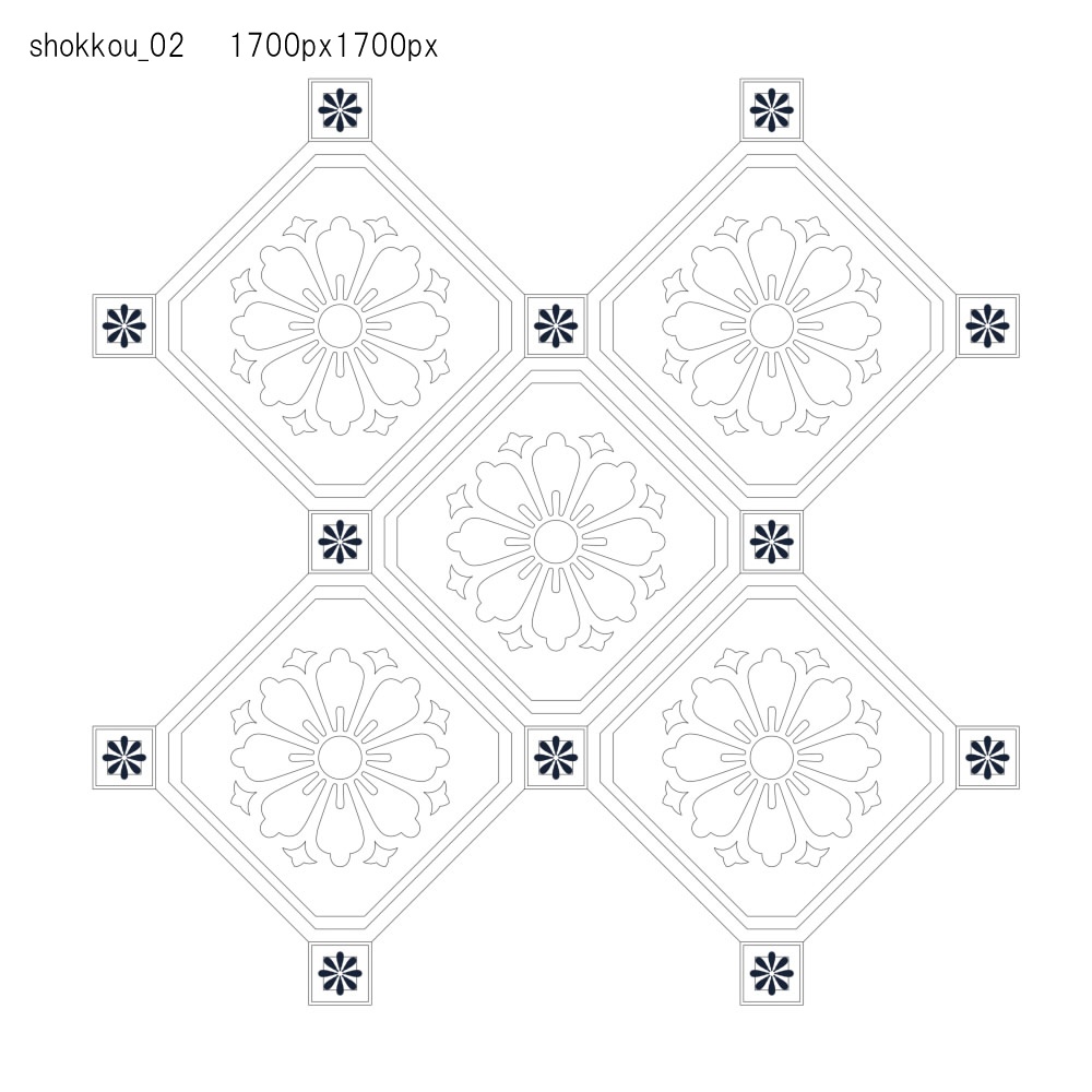 SAIクリスタ】蜀江【ベクタ形式素材