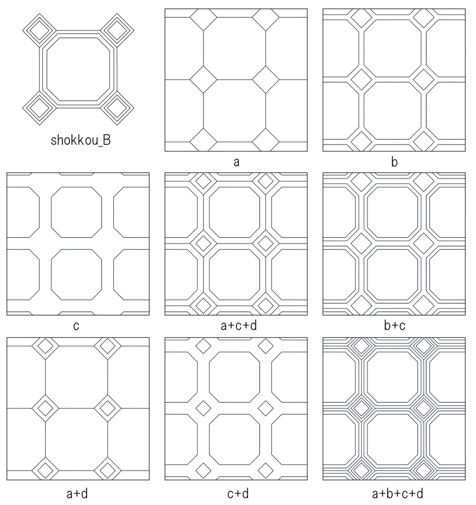SAIクリスタ】蜀江【ベクタ形式素材
