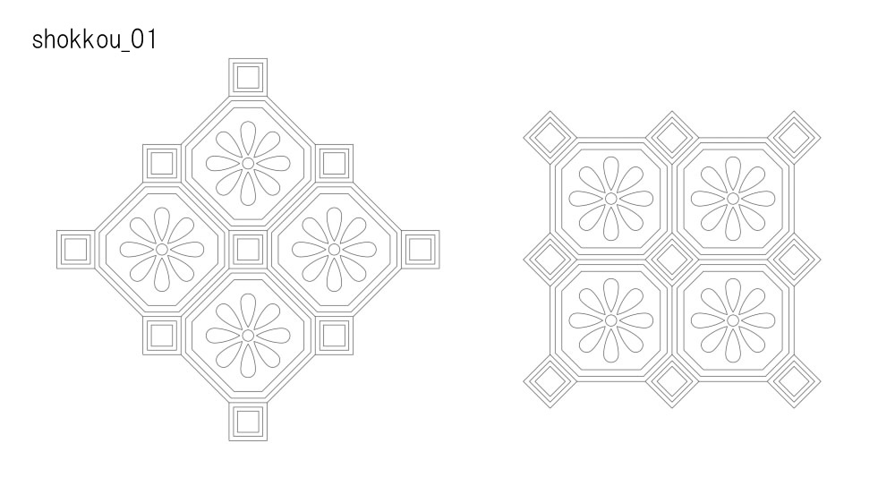 SAIクリスタ】蜀江【ベクタ形式素材