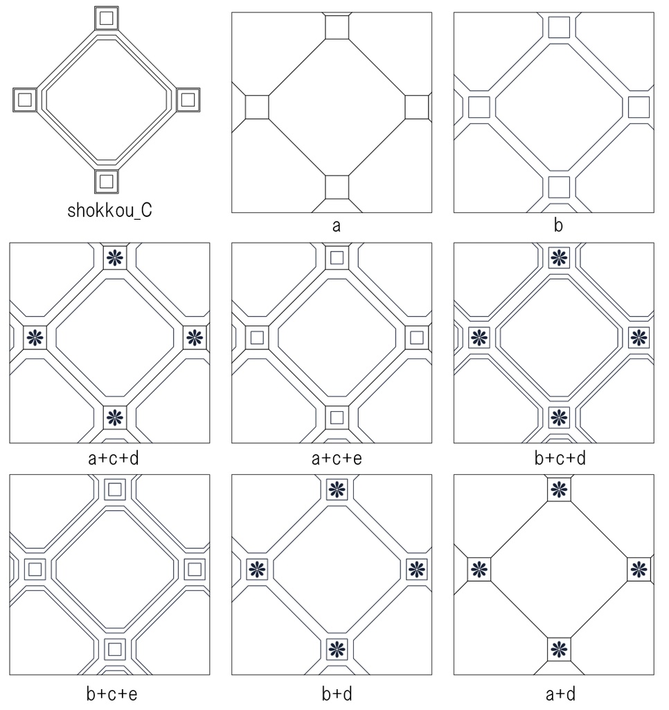 SAIクリスタ】蜀江【ベクタ形式素材